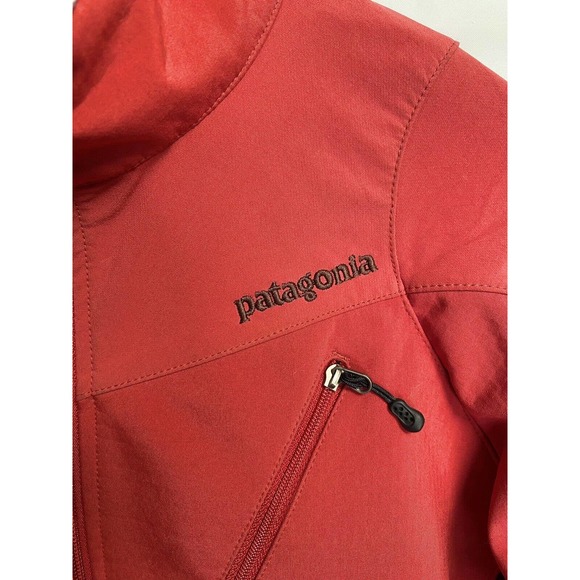 Patagonia Womens Softshell Guide Jacket Full Zip Pockets Red Brown Size XS - Picture 6 of 6